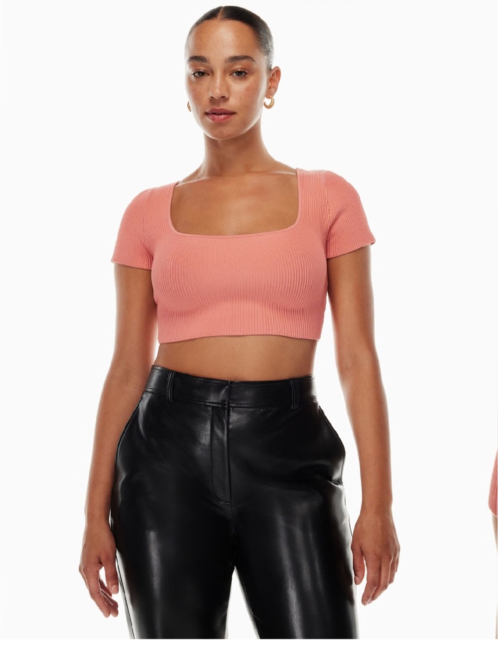 NWT Aritzia • Babaton Sculpt Knit Squareneck Top • Size Small